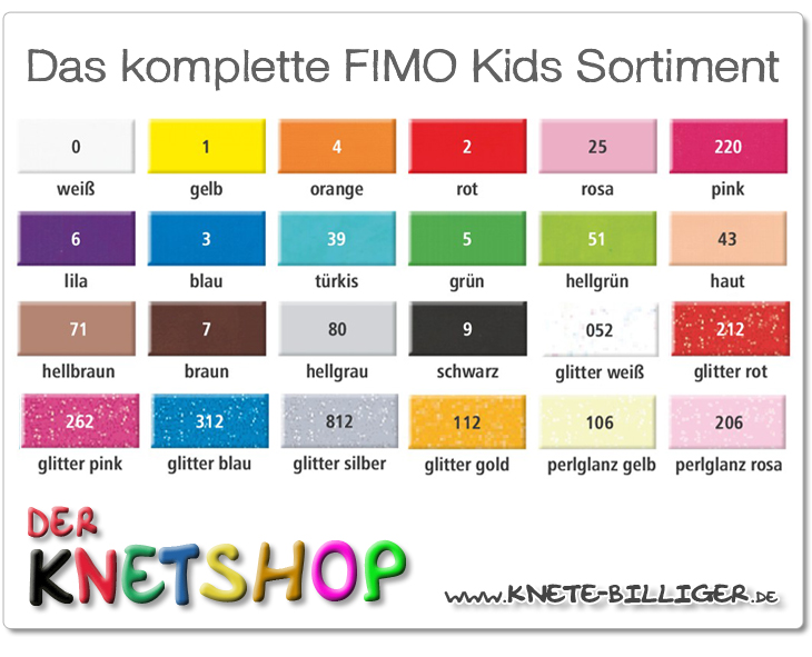 Farbpalette Fimo Kids