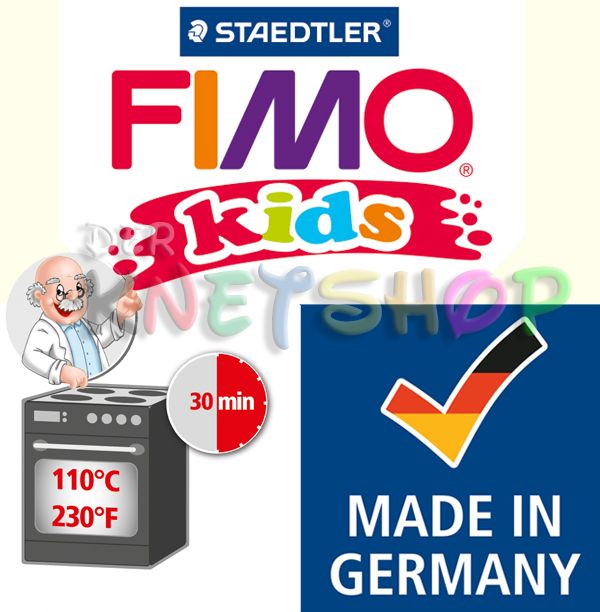 42g Staedtler Fimo Kids Modelliermasse hellbraun ofenhärtend Knetmasse basteln 