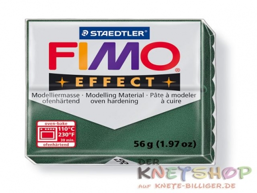 Fimo Effect Knete - Metallicfarbe opalgrün, Modelliermasse 56g Fimo Effect Knete - Metallicfarbe opalgrün, Modelliermasse 56g