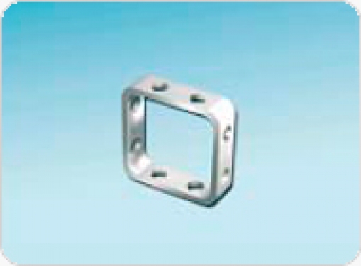 FIMO Metallring, 4 Stück, quadratische Fassung, 10x10 mm