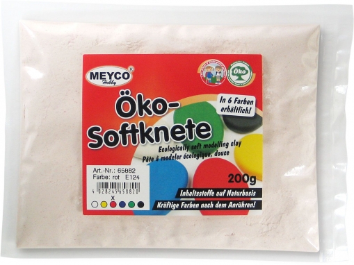 Öko-Softknete in rot, ökologische Knetepulver, 200g Beutel Öko-Softknete in rot, ökologische Knetepulver, 200g Beutel