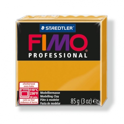 Fimo Professional Knete in ocker, Modelliermasse 85g Normalblock