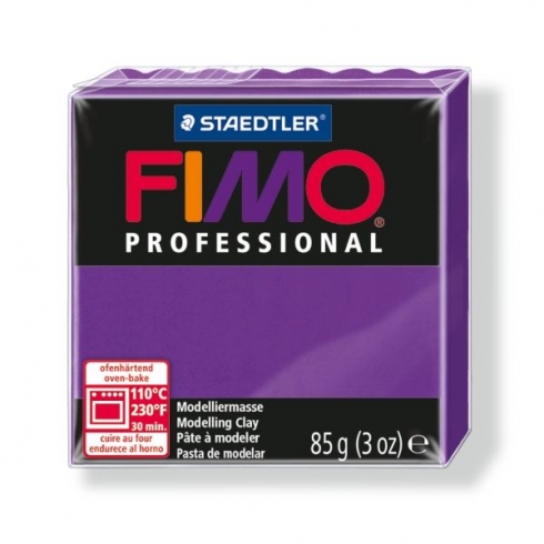 Fimo Professional Knete in lila, Modelliermasse 85g Normalblock