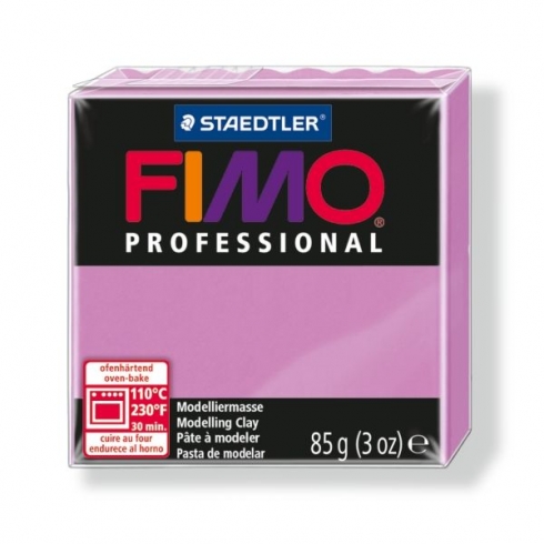 Fimo Professional Knete in lavendel, Modelliermasse 85g Normalblock