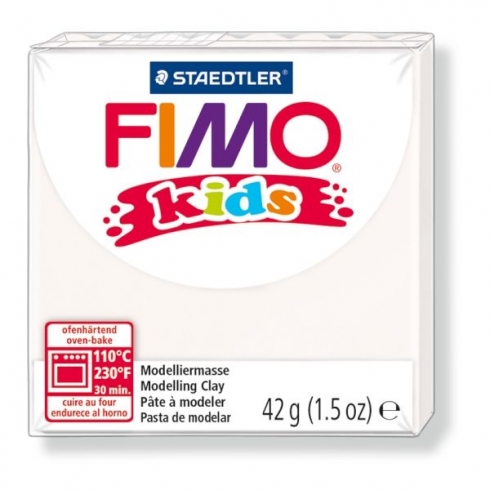 FIMO Kids Knete - weiss, Modelliermasse 42g