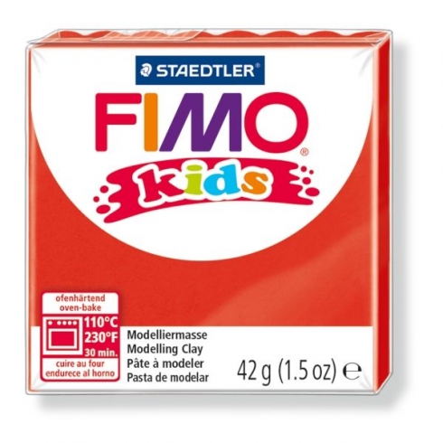 FIMO Kids Knete - rot, Modelliermasse 42g