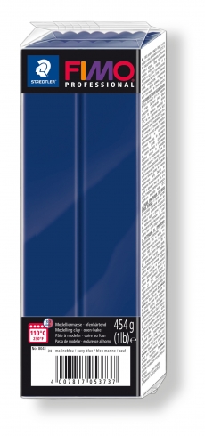 Fimo Professional Knete in marineblau, Modelliermasse 454g Großblock