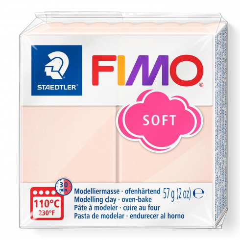Fimo Soft Knete - haut, Modelliermasse 57g Normalblock