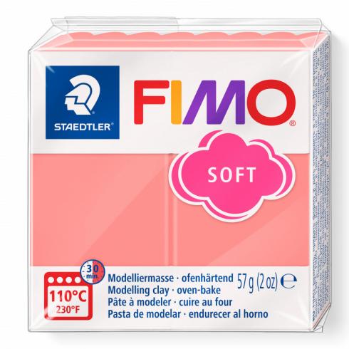Fimo Soft Knete - pink grapefruit, Modelliermasse 57g Normalblock