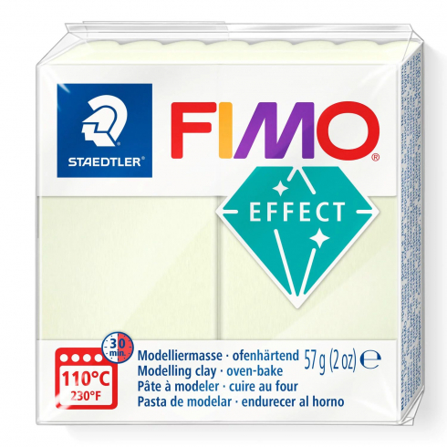 Fimo Effect Knete - Nachtleuchtfarbe, Modelliermasse 56g
