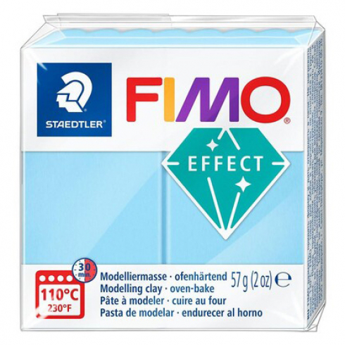 Fimo Effect Knete - Pastellfarbe aqua, Modelliermasse 56g
