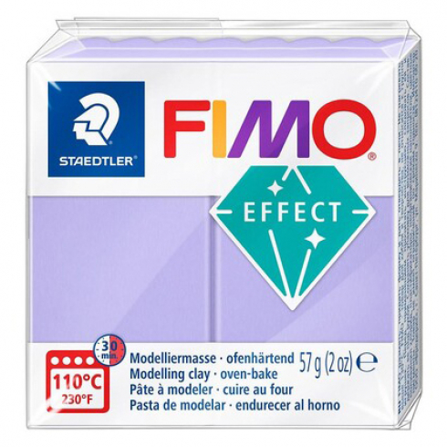 Fimo Effect Knete - Pastellfarbe flieder, Modelliermasse 56g