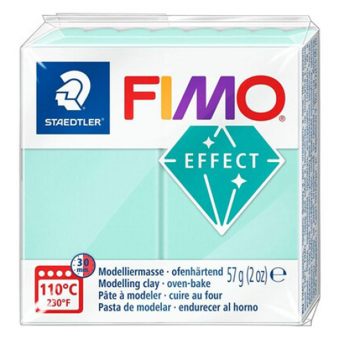 Fimo Effect Knete - Pastellfarbe mint, Modelliermasse 56g