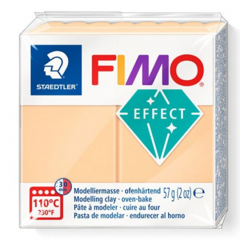 Fimo Effect Knete - Pastellfarbe peach, Modelliermasse 56g