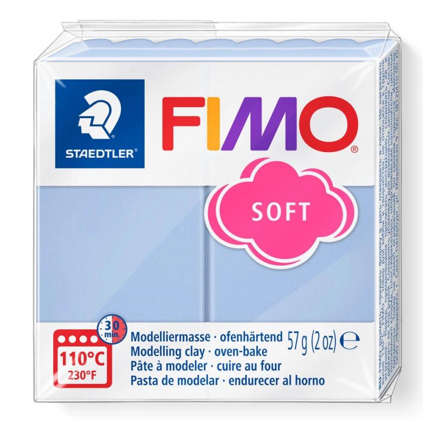Fimo Soft Knete - morning breeze, Modelliermasse 57g Normalblock