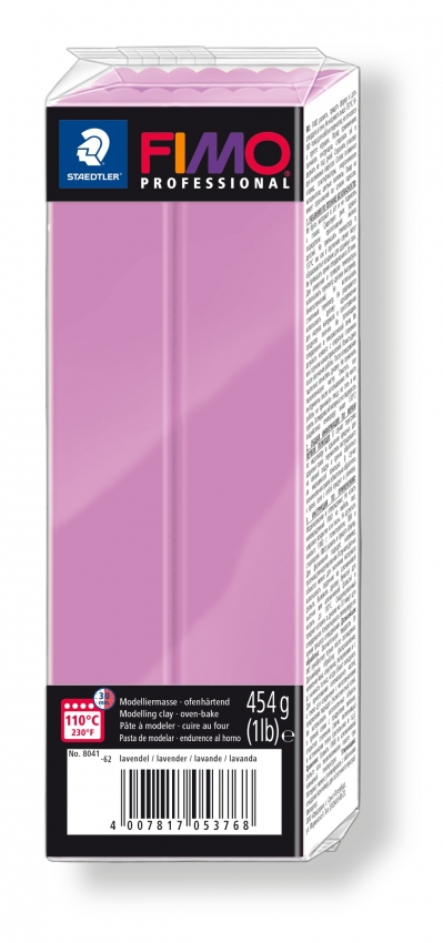 Fimo Professional Knete in lavendel, Modelliermasse 454g Großblock