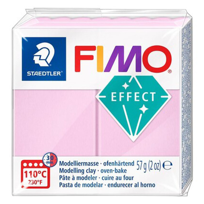 Fimo Effect Knete - Pastellfarbe rosé, Modelliermasse 56g