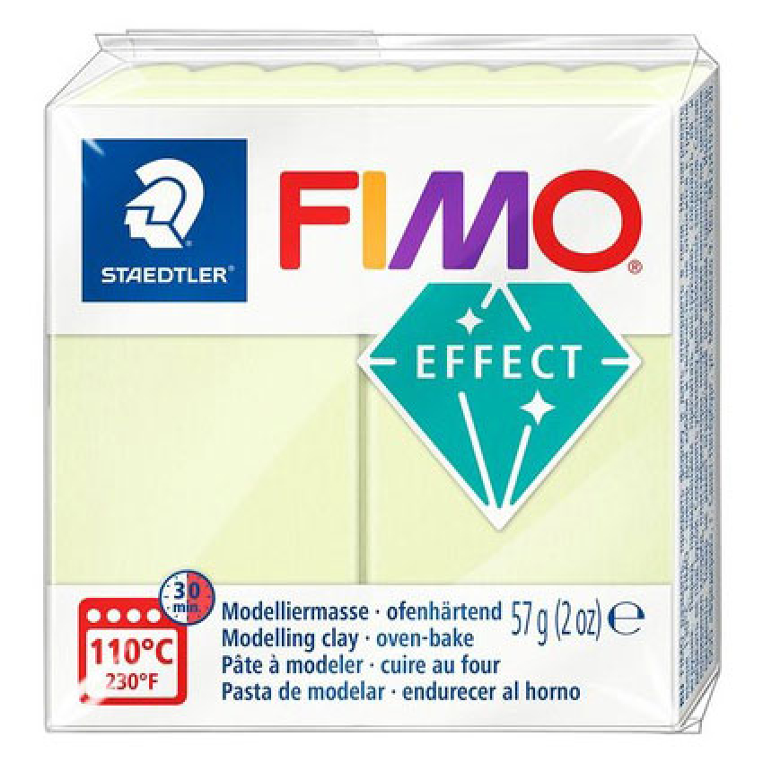 Fimo Effect Knete - Pastellfarbe vanille, Modelliermasse 56g