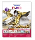 FIMO Blattmetall in silber, 10 Blatt in 14x14cm