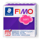 Fimo Soft Knete - pflaume, Modelliermasse 57g Normalblock